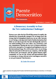 A Democracy Assembly to Face the New Authoritarian Challenges