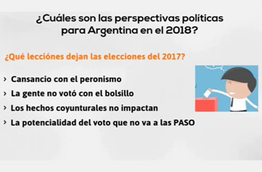 Perspectivas políticas para Argentina en el año 2018