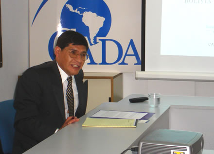 Alejandro Mercado durante la presentación