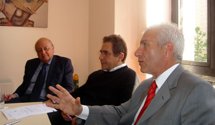 José Antonio Viera Gallo, Ricardo Brodsky y Néstor Scibona.