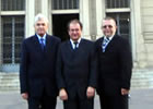 Rexhep Meidani, Arnlold Vaatz y Laszlo Nagy.