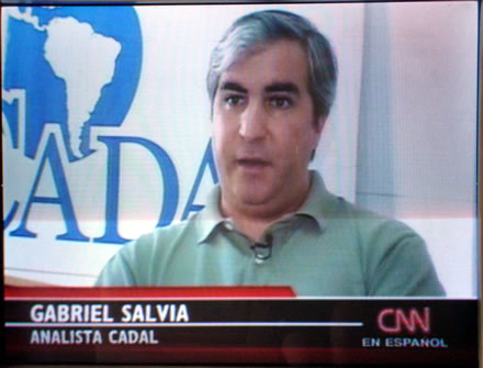 Gabriel Salvia, Presidente de CADAL, durante la entrevista.