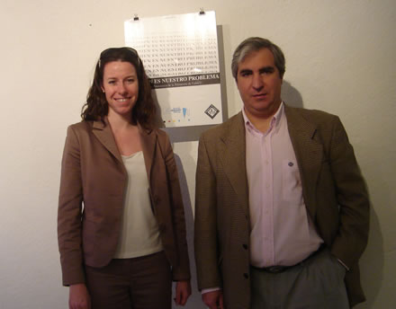 Gabriel Salvia, Presidente de CADAL, junto a Kerstin Von Bremen, integrante de la Fundación Konrad Adenauer en México