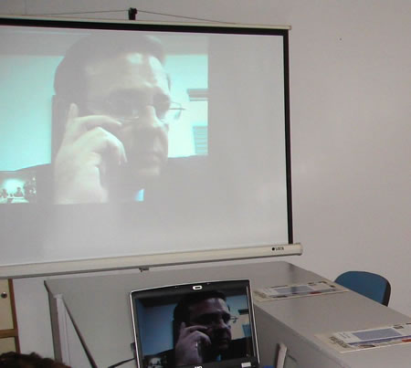 Juan J. López durante la video-conferencia