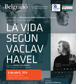 Se proyectó documental sobre Havel en la Universidad de Belgrano 