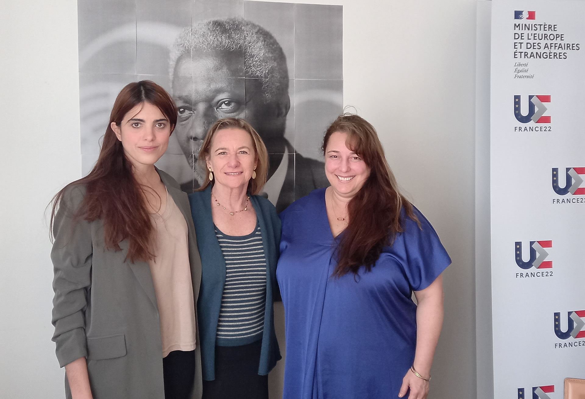 El jueves 28, Barrero y Bruguera mantuvieron una reunión con Dolphine Borione, Embajadora de Derechos Humanos del Ministerio de Relaciones Exteriores y Asuntos Europeos de Francia.