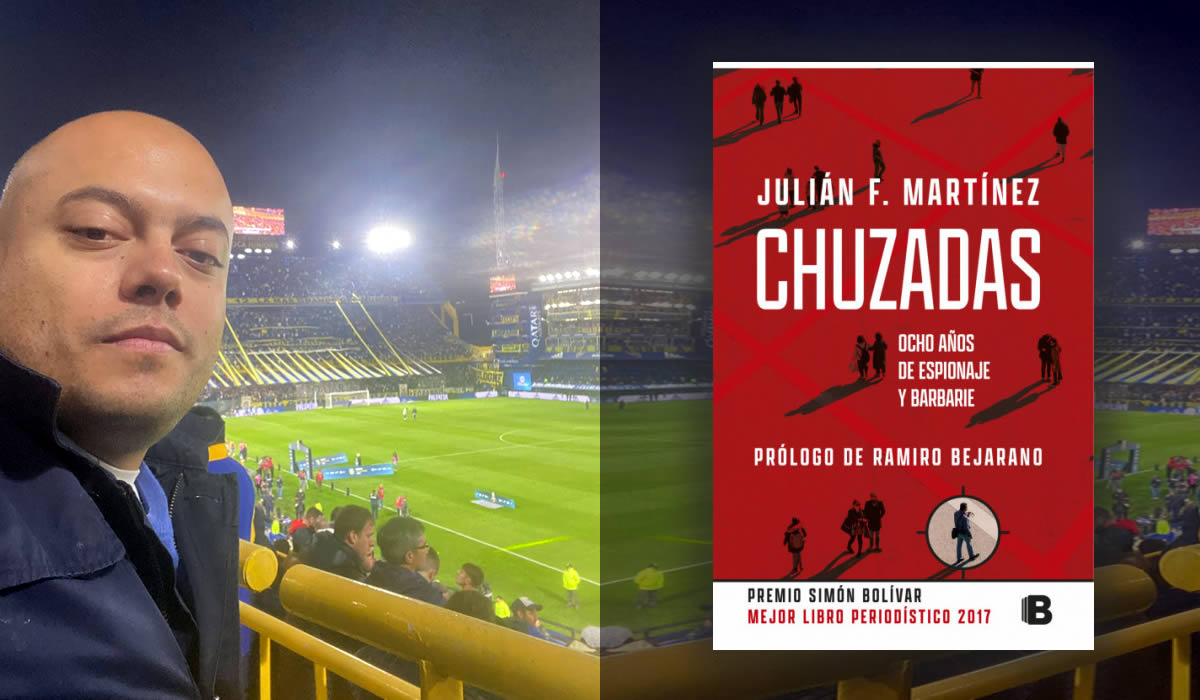 Julián Martínez autor del libro CHUZADAS en la bombonera.