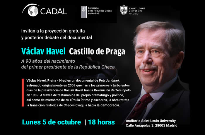 Proyección de “Václav Havel – Castillo de Praga”