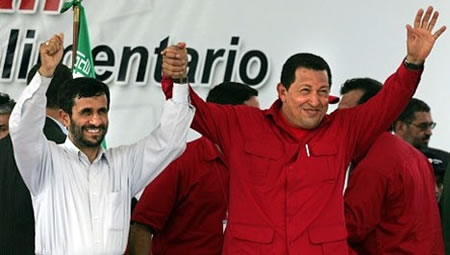 Mahmoud Ahmadinejad y Hugo Chávez