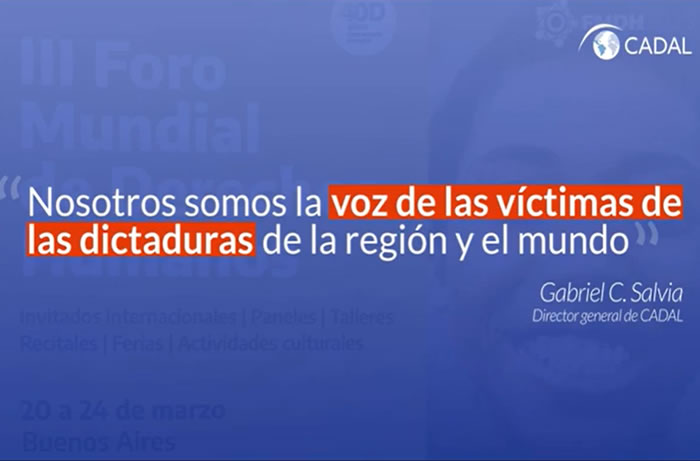 Gabriel Salvia: «Nosotros somos la voz de las víctimas de las dictaduras de la región y el mundo»