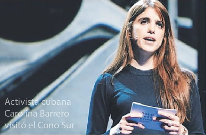 Activista cubana Carolina Barrero visitó el Cono Sur