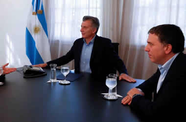 Christine Lagarde - Mauricio Macri - Nicolás Dujovne