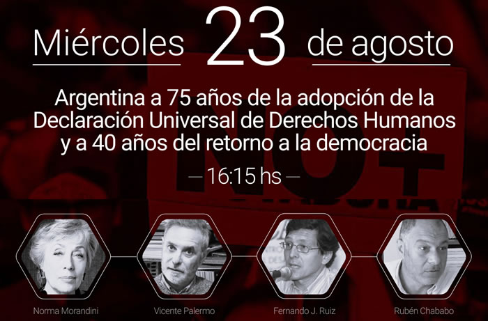 Argentina a 75 años de la adopción de la Declaración Universal de Derechos Humanos y a 40 años del retorno a la democracia