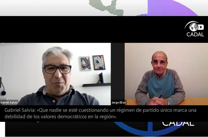 Gabriel Salvia: «Que nadie se esté cuestionando un régimen de partido único marca una debilidad de los valores democráticos en la región».