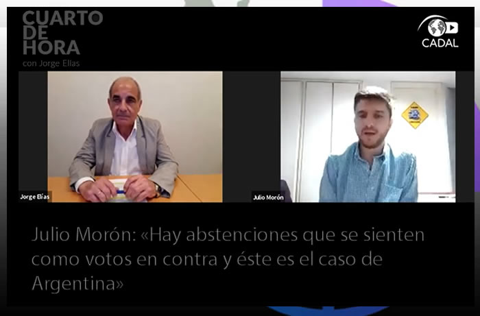 Julio Morón: «Hay abstenciones que se sienten como votos en contra y éste es el caso de Argentina»