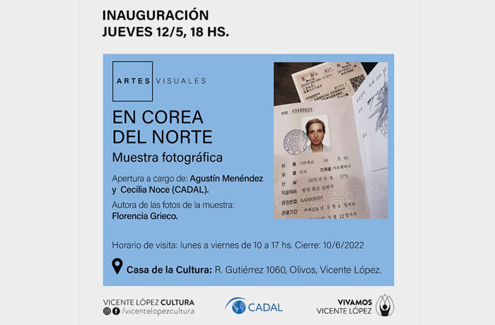 Inauguración de muestra fotográfica presencial «En Corea del Norte»