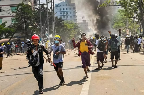 Golpe militar y violación de derechos humanos en Myanmar