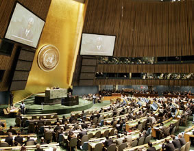 El Salón del Consejo de Derechos Humanos de la ONU. (Stan Honda/AFP/Getty Images) 