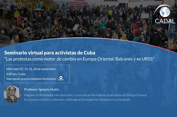 Seminario virtual para activistas de Cuba - Las protestas como motor de cambio en Europa Oriental, Balcanes y ex URSS