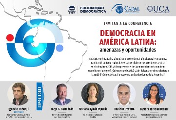 Líderes políticos y los jóvenes discutirán el estado de la democracia en América Latina