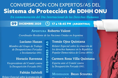 Conversatorio con expertos/as del Sistema de Protección de DDHH de ONU