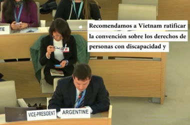 Intervención de la Argentina ante el Tercer EPU de Vietnam