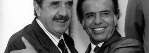 Raúl Alfonsín y Carlos Saúl Menem