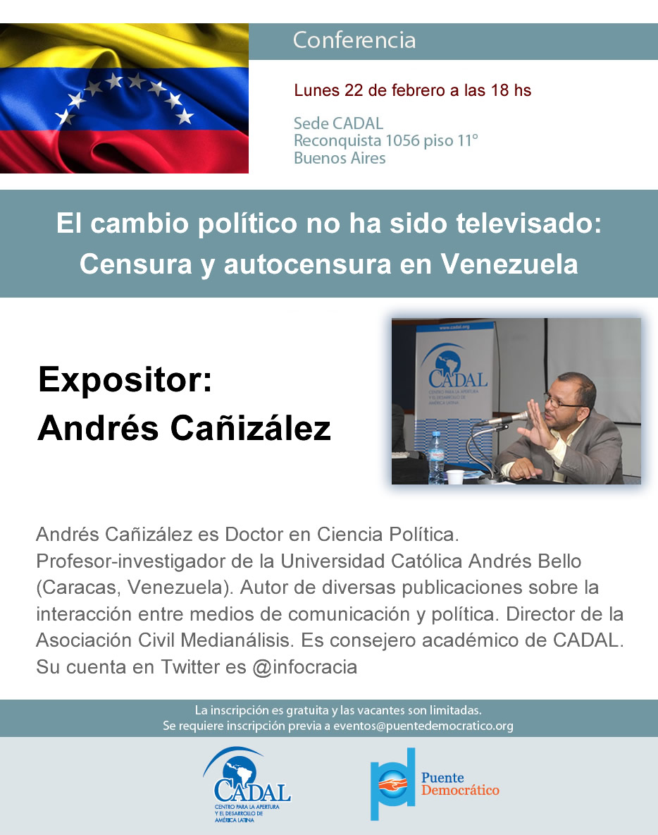 CONFERENCIA: El cambio político no ha sido televisado: Censura y autocensura en Venezuela