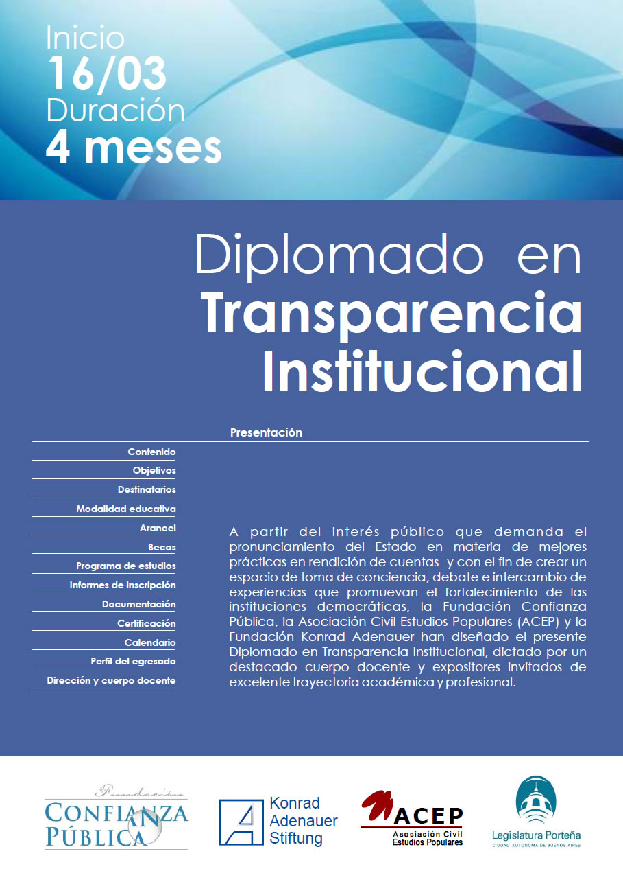 Diplomado en Transparencia Institucional