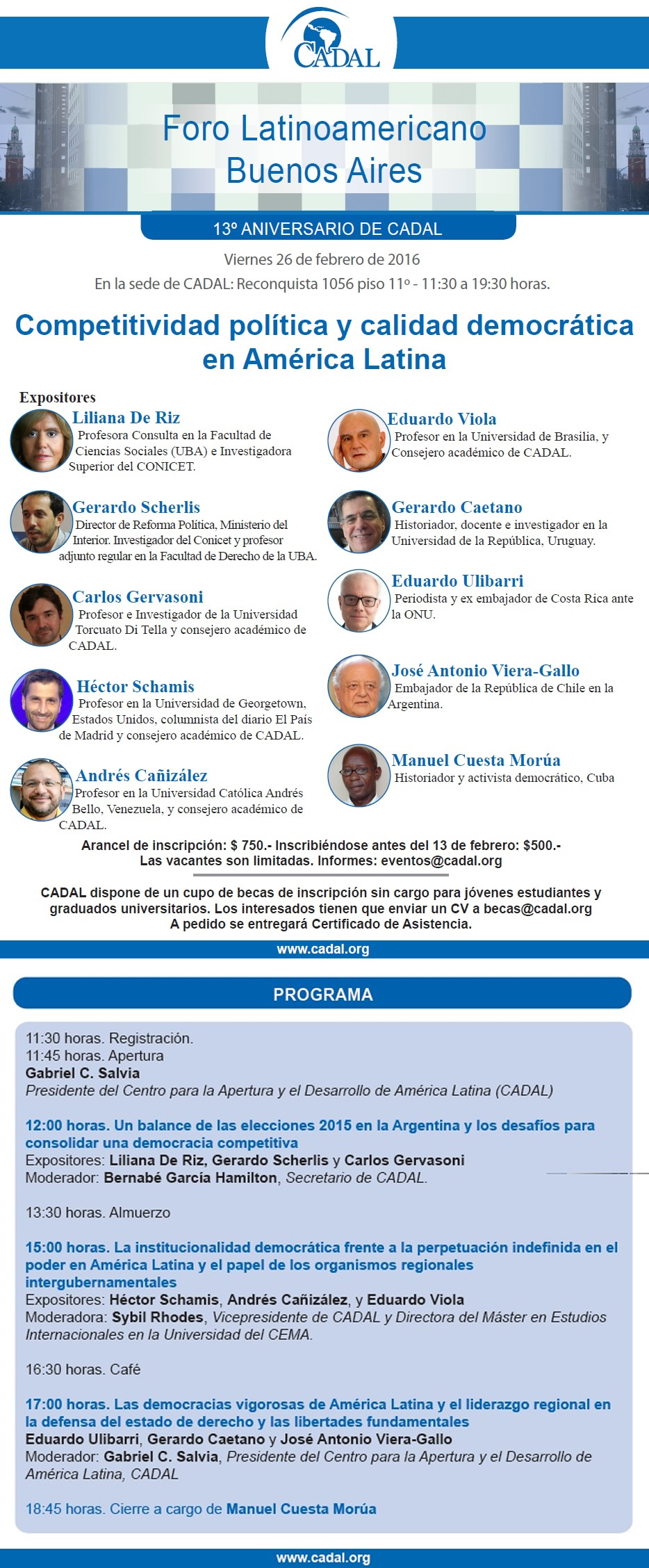 Foro Latinoamericano Buenos Aires | 26 de Febrero de 2016 20:30 hs