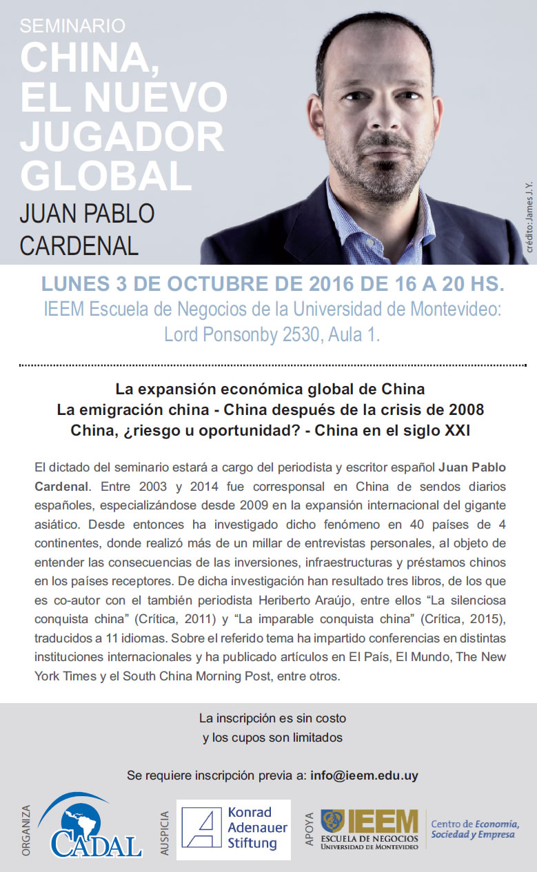 SEMINARIO: CHINA, EL NUEVO JUGADOR GLOBAL