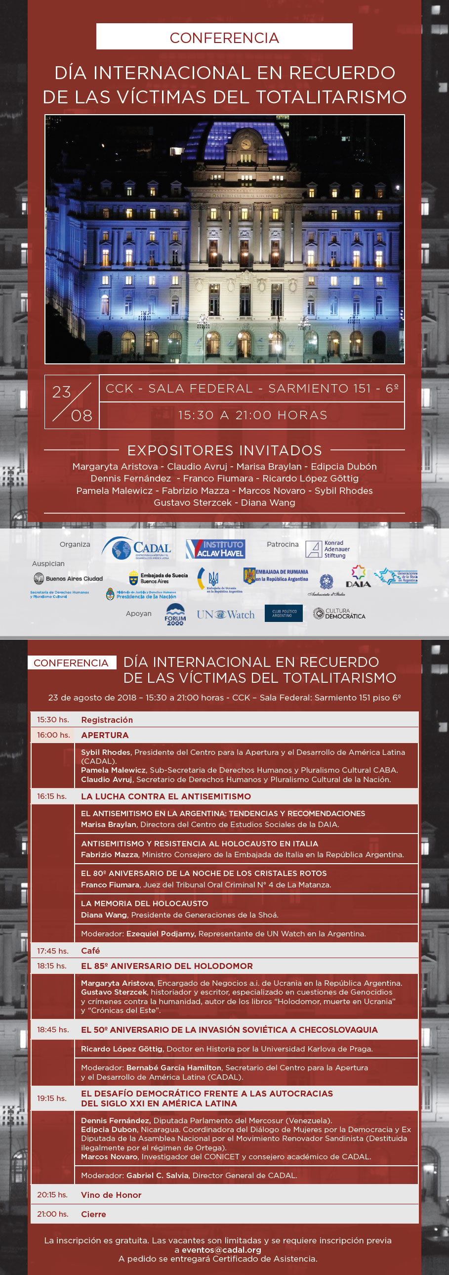 CONFERENCIA: Día internacional en recuerdo de las víctimas del totalitarismo