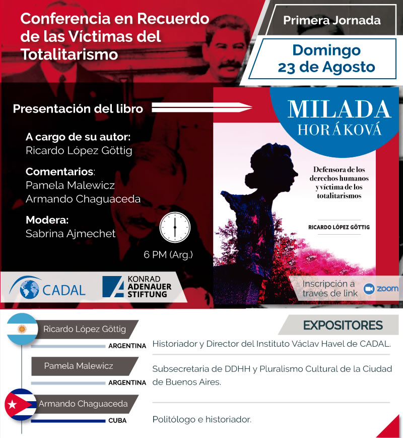 Primera Jornada Conferencia en Recuerdo de las Víctimas del Totalitarismo: Presentación del libro: Milada Horáková - Defensora de los derechos humanos y víctima de los totalitarismos