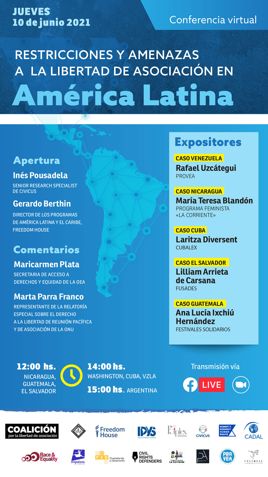 Restricciones y amenazas a la libertad de asociación en América Latina