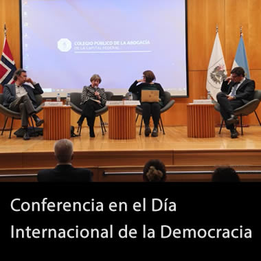 Conferencia en el Día Internacional de la Democracia